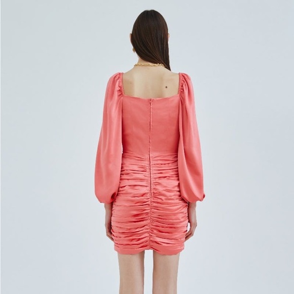 C/MEO Collective Contrasting Long Sleeve Coral Dress (Size M) - Picture 5 of 5